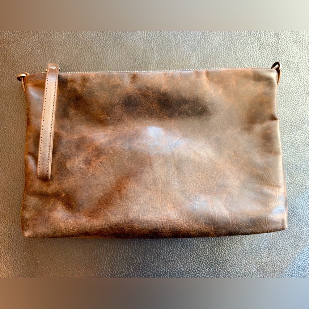 Rough & Tumble Distressed Espresso Traveler with adjustable strap